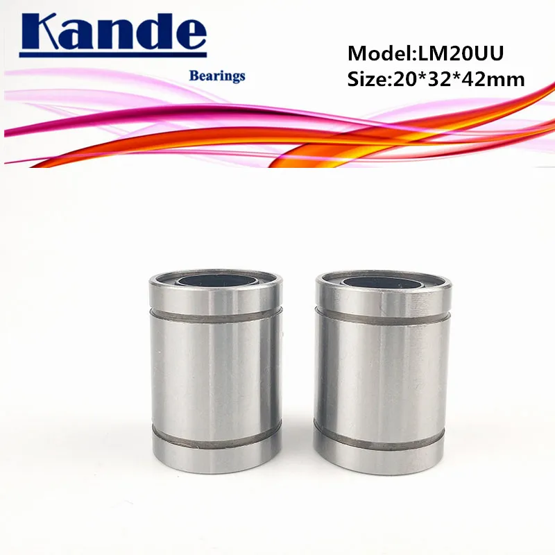 

Kande Bearings LM20UU 4pcs LM20UU Linear Bearing 20*32*42mm LM20 UU Linear Bearing LM20