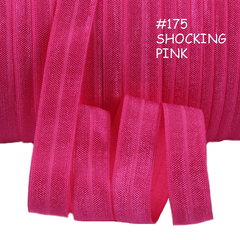 5 8 Inch Soft Solid Fold Over Elastic In 175 Shocking Pink Color 5 8 Inch Soft Solid Fold Over Elastic In 175 Shocking Pink Color More Than 100 Colors Foe Stock Ribbons From Home Garden On Aliexpress
