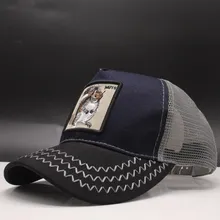 Шляпы от солнца для женщин Snapback шапки сетчатая бейсболка кепка мужская летняя шляпа вышивка белка Дальнобойщик Кепка унисекс хип хоп кости