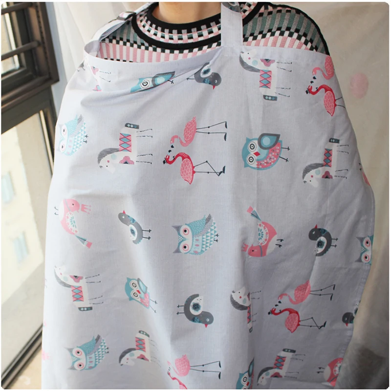 Godier Breastfeeding Cover Baby Infant Breathable Cotton Muslin Nursing Cloth L Large Size Big Nursing Cover Feeding Cover 96*72
