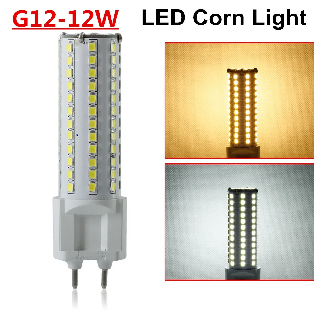 G12 LED Lamp 12W AC85 265V Ultra Bright 2835SMD White Warm White 360 Degree LED Corn