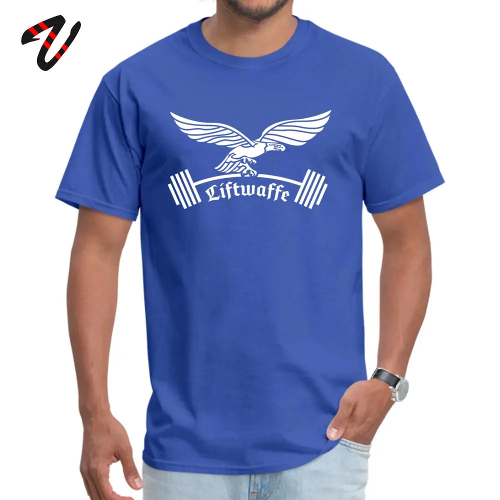 100% Cotton Men Short Sleeve a new liftwaffe T Shirts Summer Tees Dominant Normal Crewneck T-shirts Top Quality a new liftwaffe -19144 blue