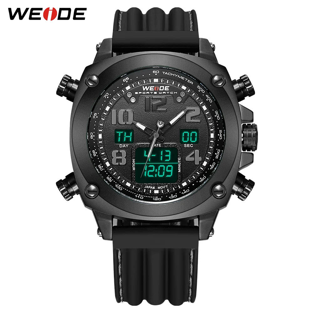 WEIDE Man Fashion Casual Men Sports Watch Quartz LCD Digital Military Wristwatch Clock Hour Relogio Masculino Horloges Saatler