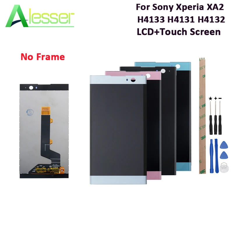 

Alesser For Sony Xperia XA2 LCD Display And Touch Screen Screen Digitizer For Sony Xperia XA2 H4133 H4131 H4132 LCD With Tools