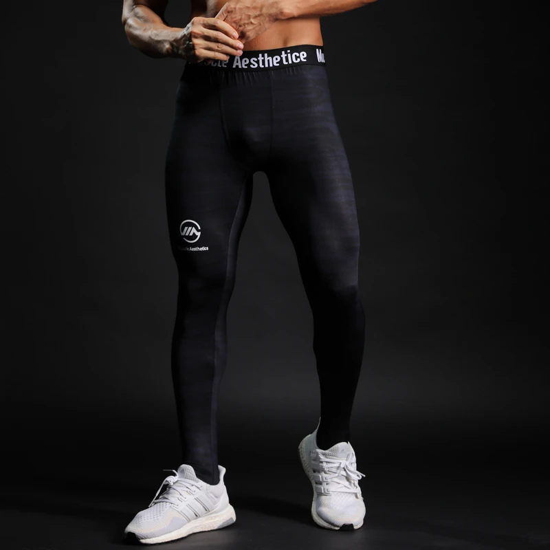 New Men Compression Quick dry Skinny Leggings Man Gyms Fitness Workout Bodybuilding Trousers Male Joggers Crossfit Bottoms Pants