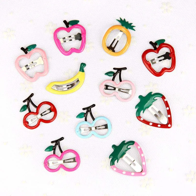 

1PC Cute Cartoon Fruits Strawberry/ Banana Girls Hairpins Princess Birthday Gifts Children Snap Hair Clips Kids Hair Accessories