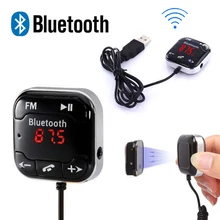 A2DP Car Kit Wireless Bluetooth FM Transmitter MP3 Player 3.5mm Audio AUX TF card Slots + Dual USB Car Charger +Magnetic sticker