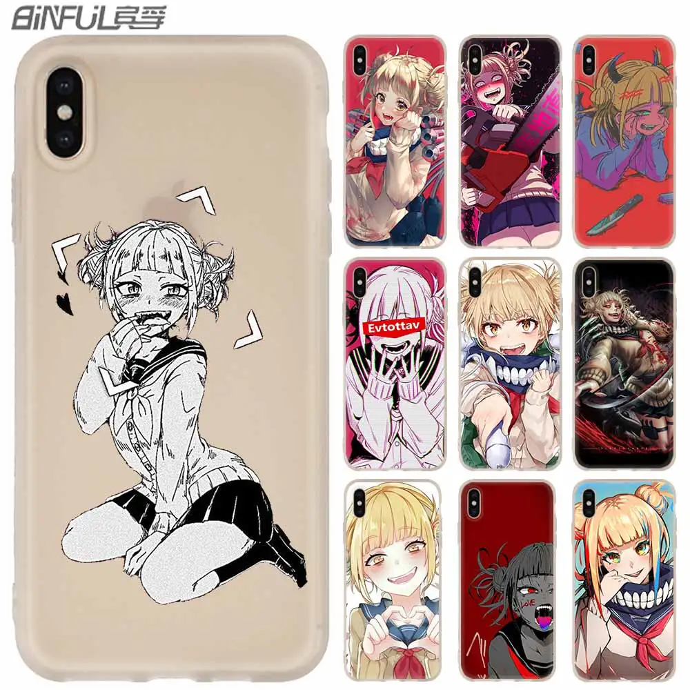 

Silicone Cover Case FOR iPhone 11 Pro 2019 X XS Max XR For iPhone 5 5S SE 6S 6 4 4S 7 8 Plus Anime Himiko Toga Boku No
