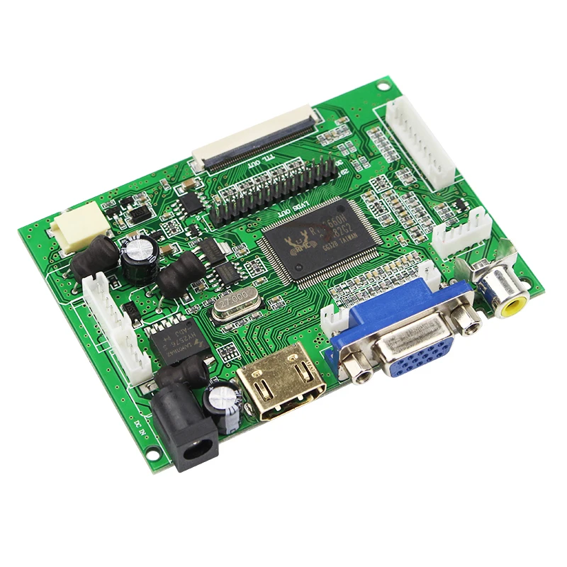 7 дюймов Raspberry Pi 4 Модель B ЖК-дисплей TFT 1024*600 экран+ плата драйвера HDMI VGA+ держатель+ пульт дистанционного управления для Pi 4B/3B+/3B