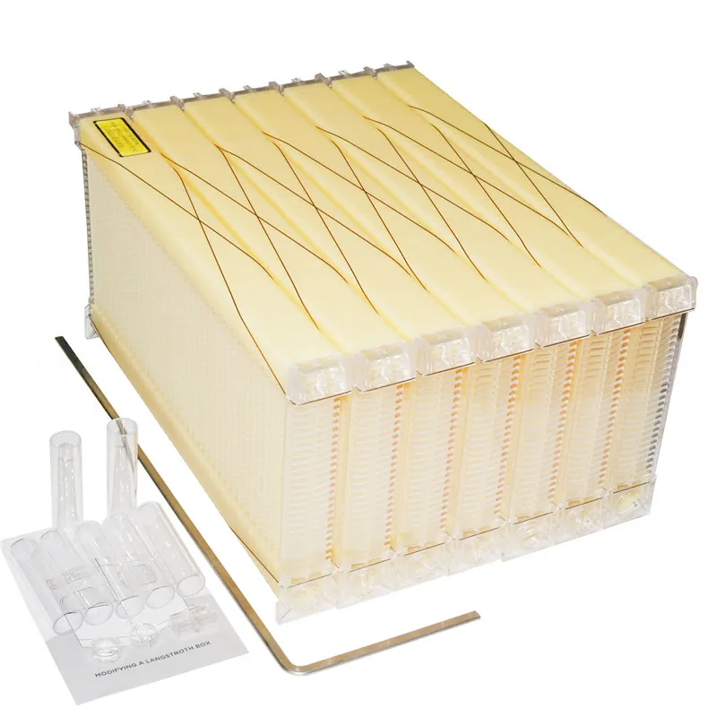 Улей полный набор одна штука Автоматическая медовая улей рамки пищевая пластмассовая рамка для улей инструмент для пчеловодства 1 коробка из 7 шт