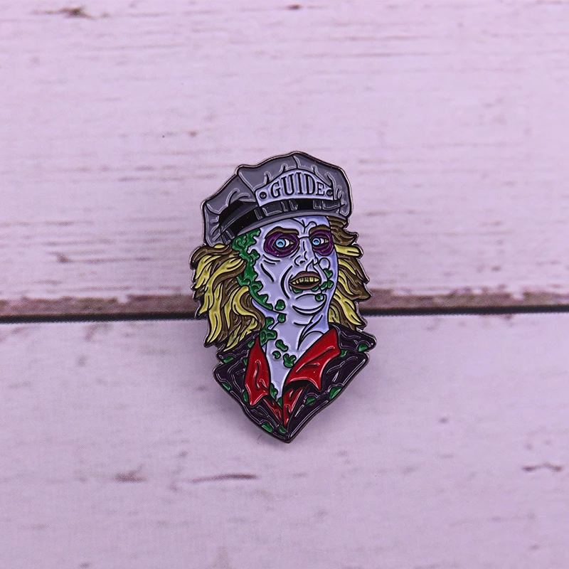 

Beetlejuice Ghost Guide Bio-Exorcist Journey To Hell Enamel pin