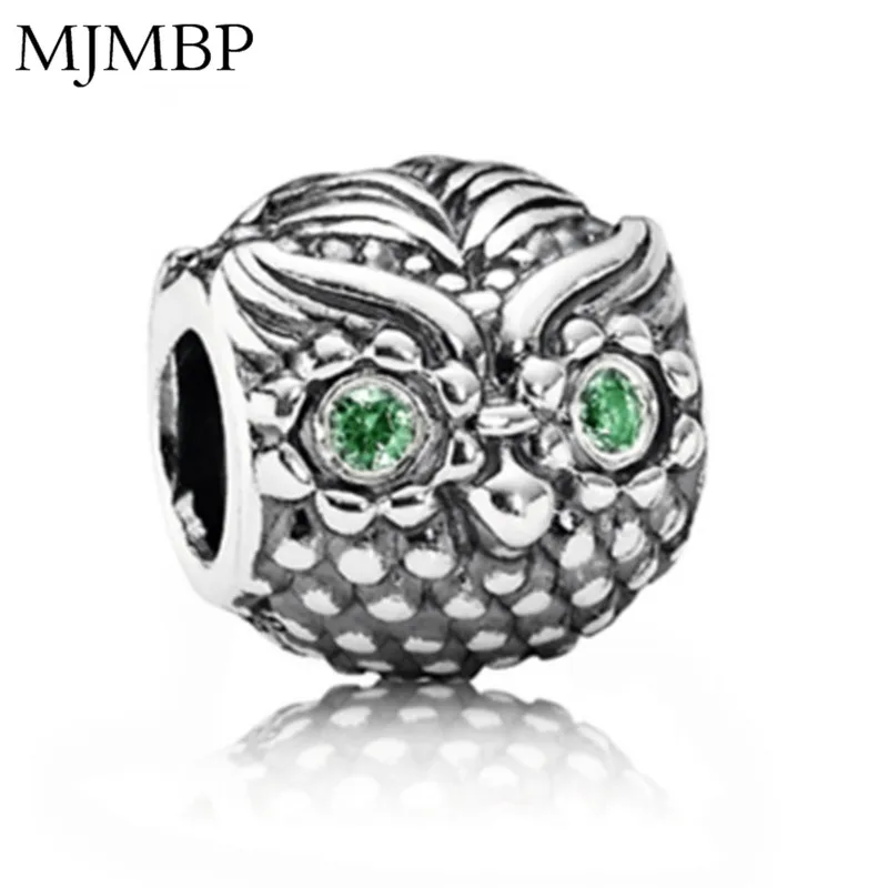 

New Retro Crystal Eye Owl DIY Charms Nice Vintage Beads Fit Pandoraa Gift For Bracelet & Necklaces Jewelry making Women Gift