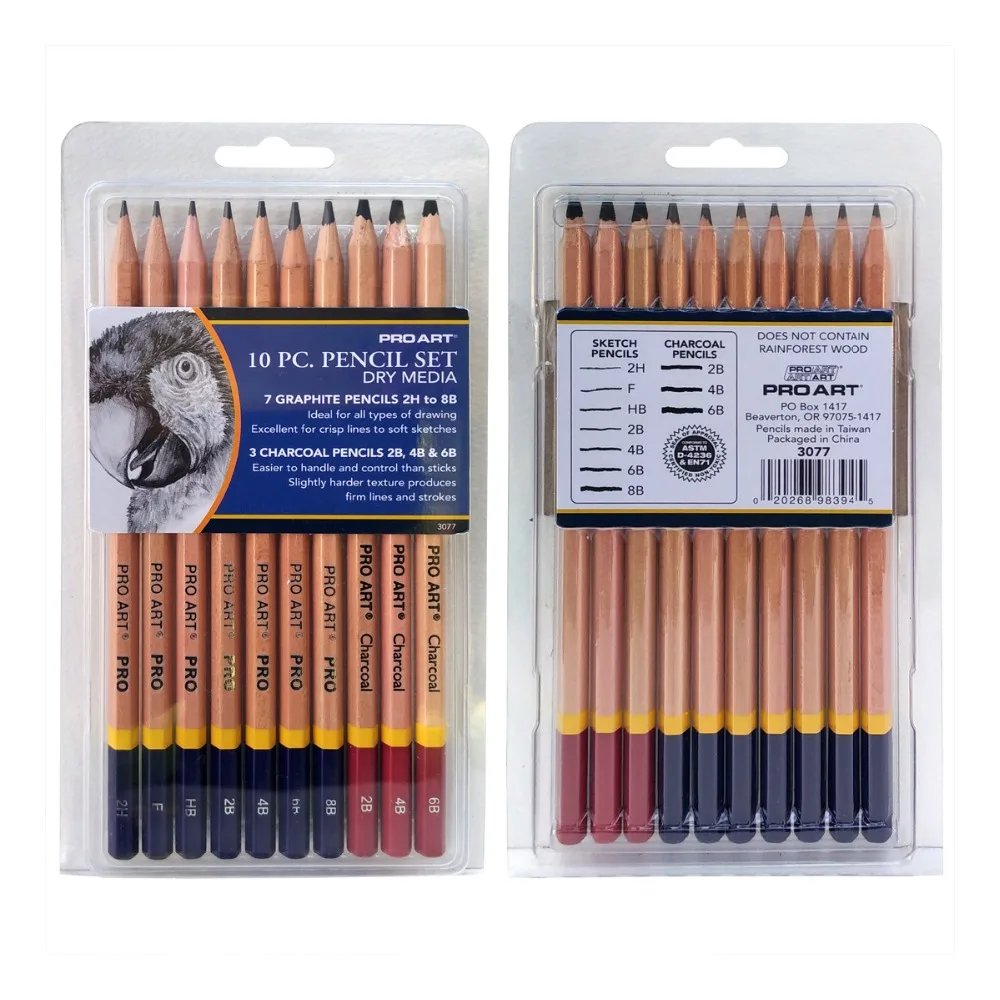 24-Count Professional Sketch and Drawing pencils set,Art Pencil 8B-2H . 