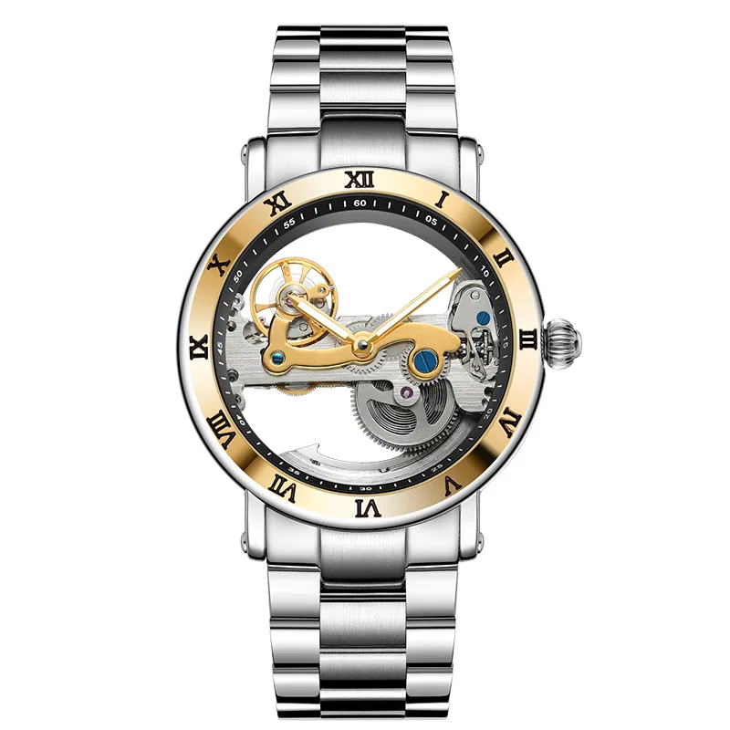 

SEKARO Switzerland watches men luxury brand Men's mechanical watch waterproof hollow skeleton fashion 2018 new men's watch