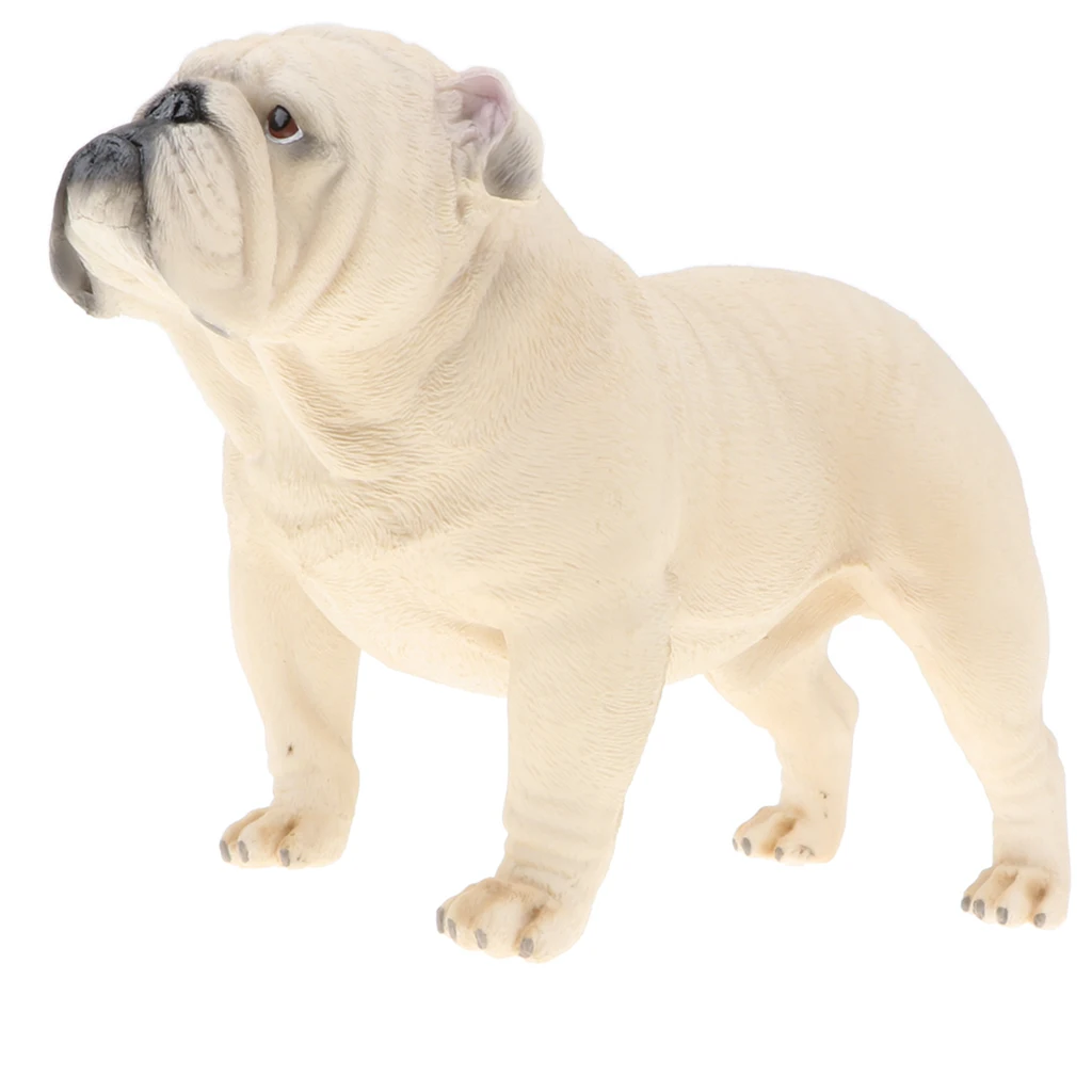 Realistic Big Bulldog Animal Puppy Pet Figure Toys Wild Forest Farm Ocean Creatures Action Models Kid Educational Toy Home Decor