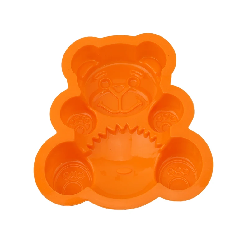 17*15,5*3 см Медведь Форма 3D силиконовая форма для торта мультфильм жаропрочные Инструменты для выпечки чайник Форма для выпечки торта DlY шоколадная форма