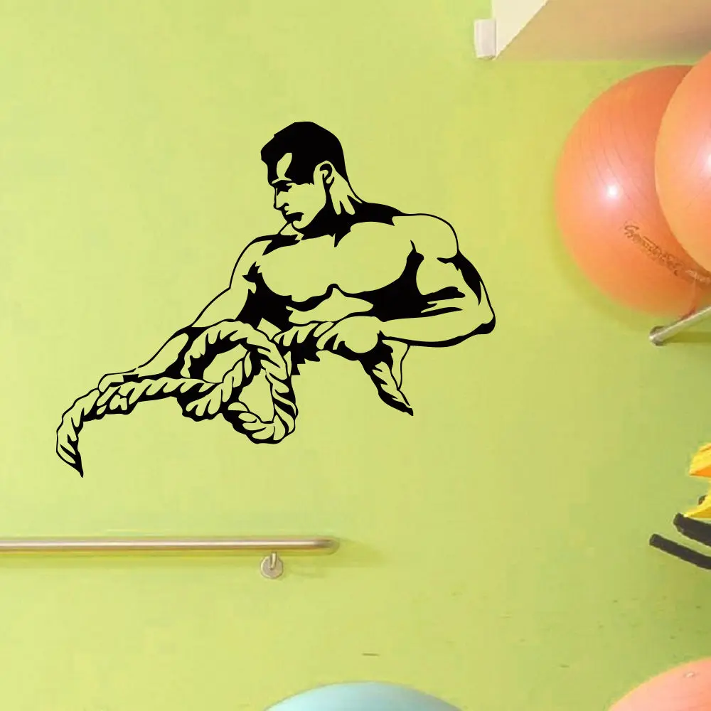 WALL DECAL VINYL STICKER SPORT GYM font b FITNESS b font BODY BUILDING font b BODYBUILDER
