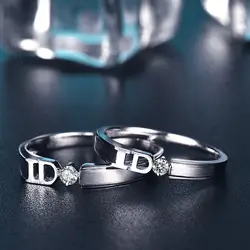 Натуральный бриллиант 18 К кольца Свадебные пара комплект из натуральной 0.08ct/пара SI/H АЛМАЗ Белое золото обручение кольца, обручальные