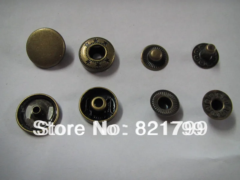 15mm metal button brass down jacket button hidden discountin Buttons
