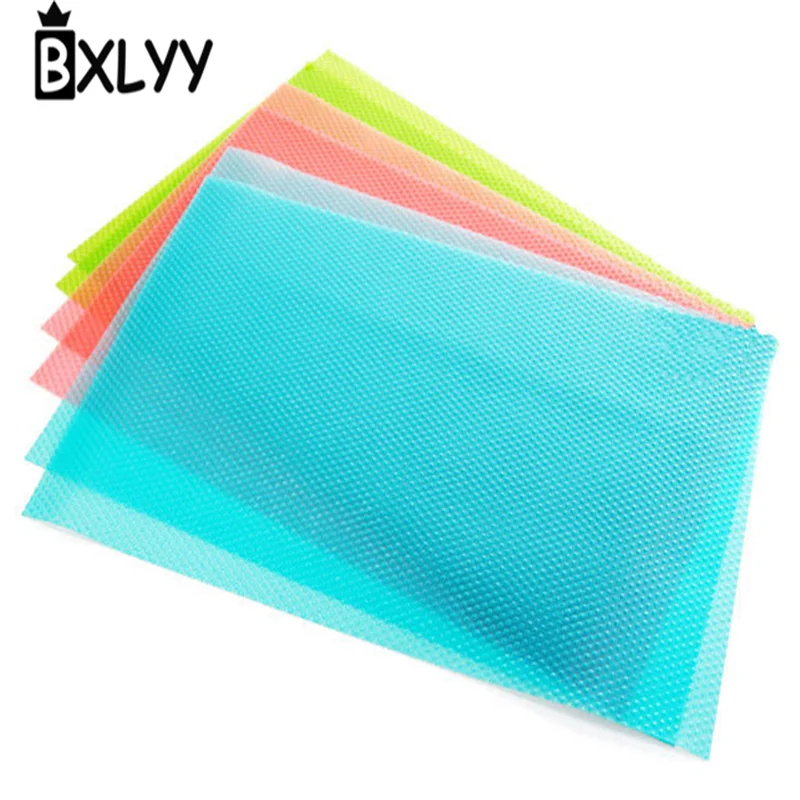 

BXLYY 2pc Refrigerator Pad Antibacterial Antifouling Adjustable EVA Pad Home Decoration Accessories Kitchen Tool Tableware.65z