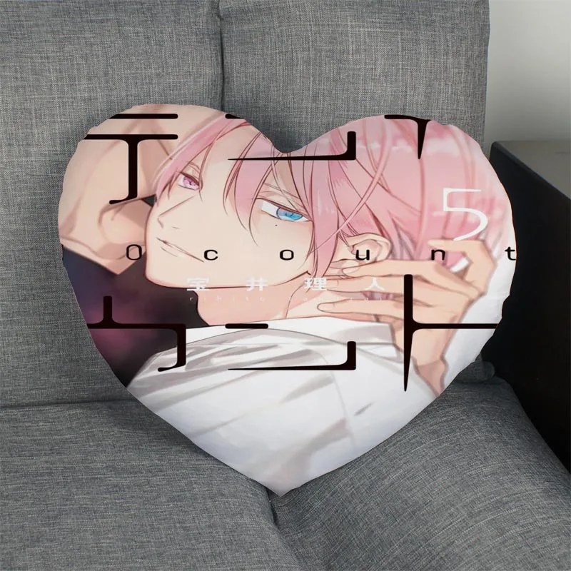 

New arrival Custom zipper Pillowcase Cover ten count drama Heart Shape Pillow Cover Size 41x36cm,47x42cm