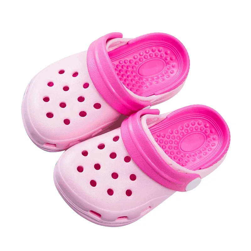 2019 Summer Children Slippers Girls Boys Cute Solid Color Fashion Hold Out Kids Sandals Anti-Slip Home Shoes Baby Beach Shoes