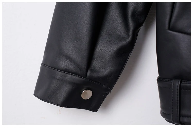 Aelegantmis, женская Свободная куртка из искусственной кожи, Классическая Ретро байкерская куртка с заклепками, женское базовое пальто размера плюс, верхняя одежда для девочек