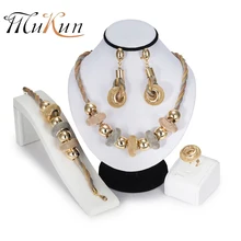 MUKUN Bridal Gift African Beads Jewelry Set brand Dubai Gold Colorful Jewelry Set big Nigerian Wedding woman jewelry set Design цена MUKUN Bridal Gift African Beads Jewelry Set brand Dubai Gold Colorful Jewelry Set big Nigerian Wedding woman jewelry set Design цены онлайн