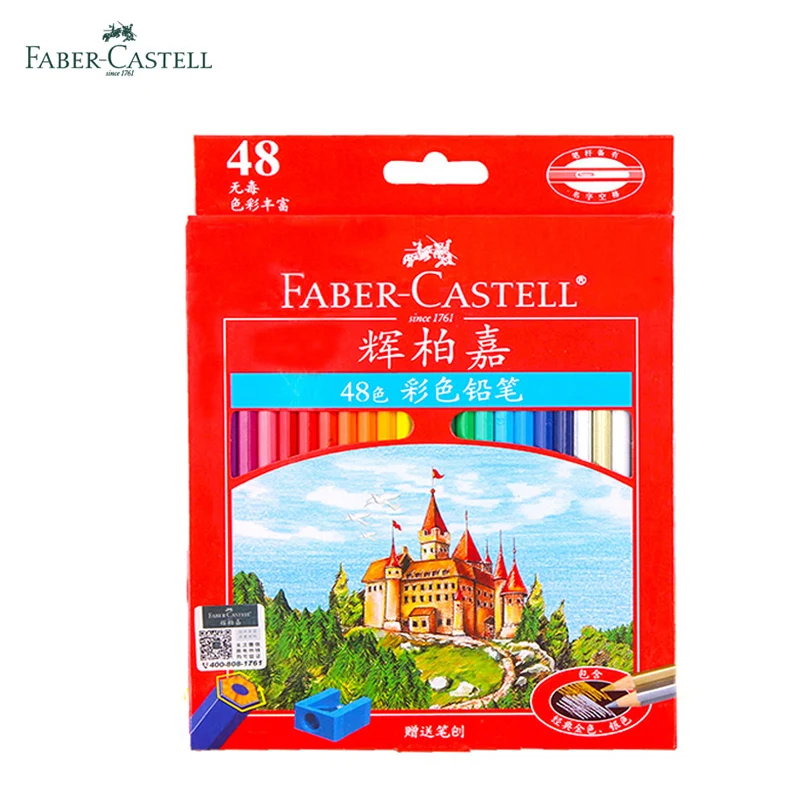 

Faber Castell 48 Oil Coloured pencil Castle Hexagonal Cardboard Box Lapis De Cor For Drawing And Sketching Art Supply