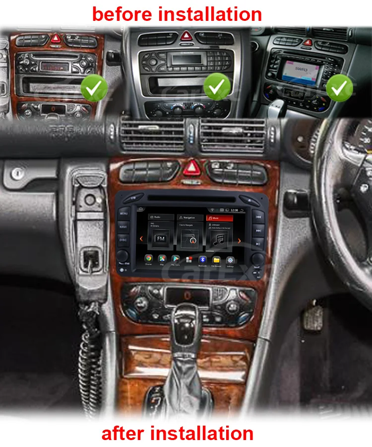 Cheap Android 9.0 Two Din Octa Core Car DVD Player Stereo System For Mercedes Benz W209 W203 W463 Viano W639 Vito  WIFI Radio GPS Blu 0