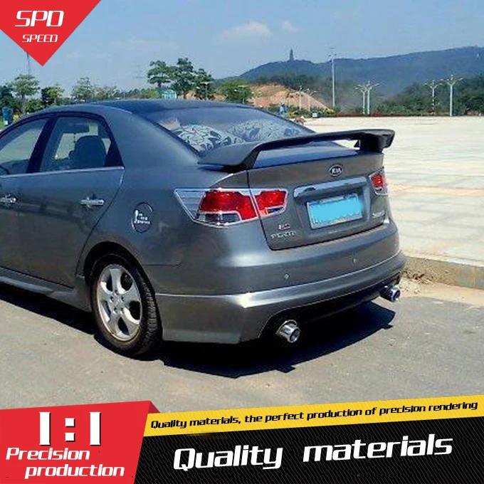 

For Kia Forte Spoiler Stiletto installa ABS Material Car Rear Wing Primer Color Rear Spoiler For Kia Forte Spoiler YW 2010-2013