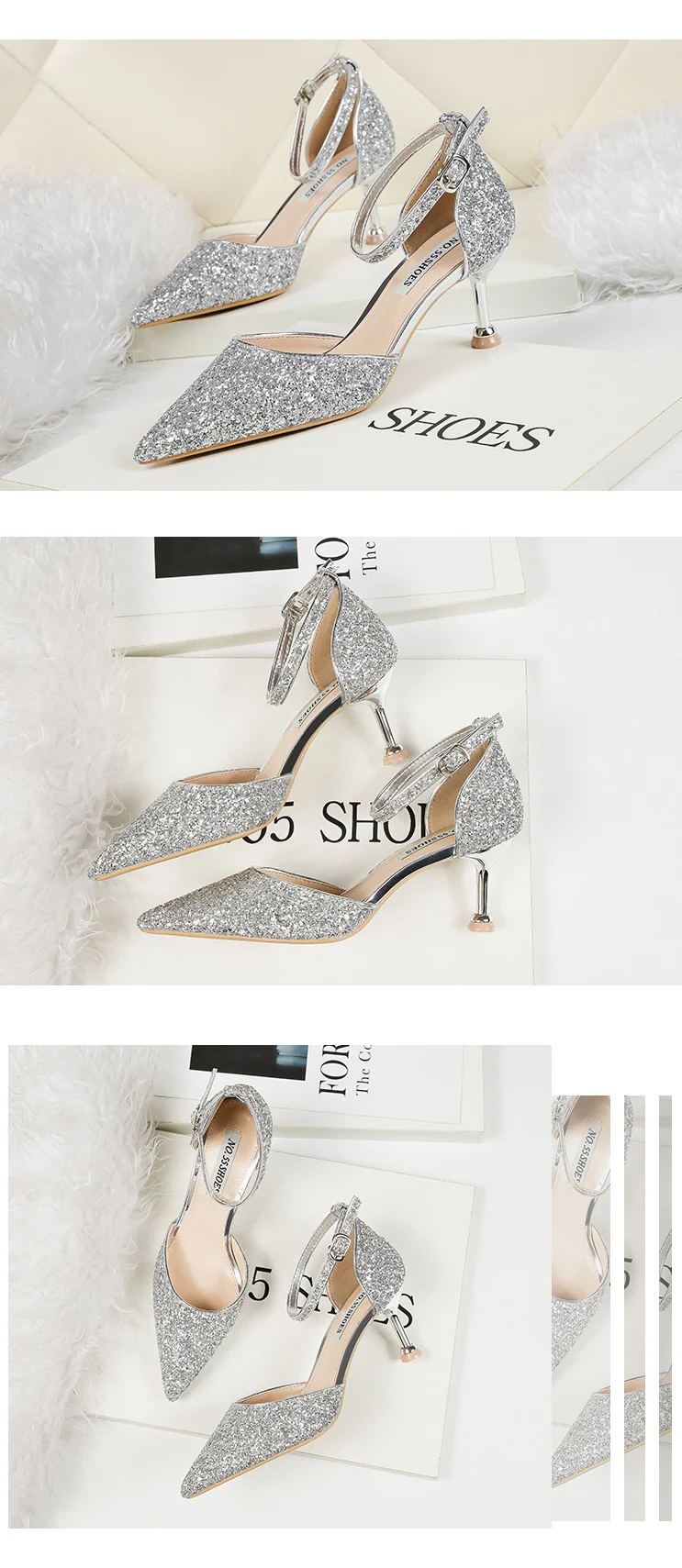 Обувь; женские блестящие туфли-лодочки с пряжкой; роскошные свадебные туфли на высоком каблуке; шлепанцы с острым носком; sandalias mujer; Золотое