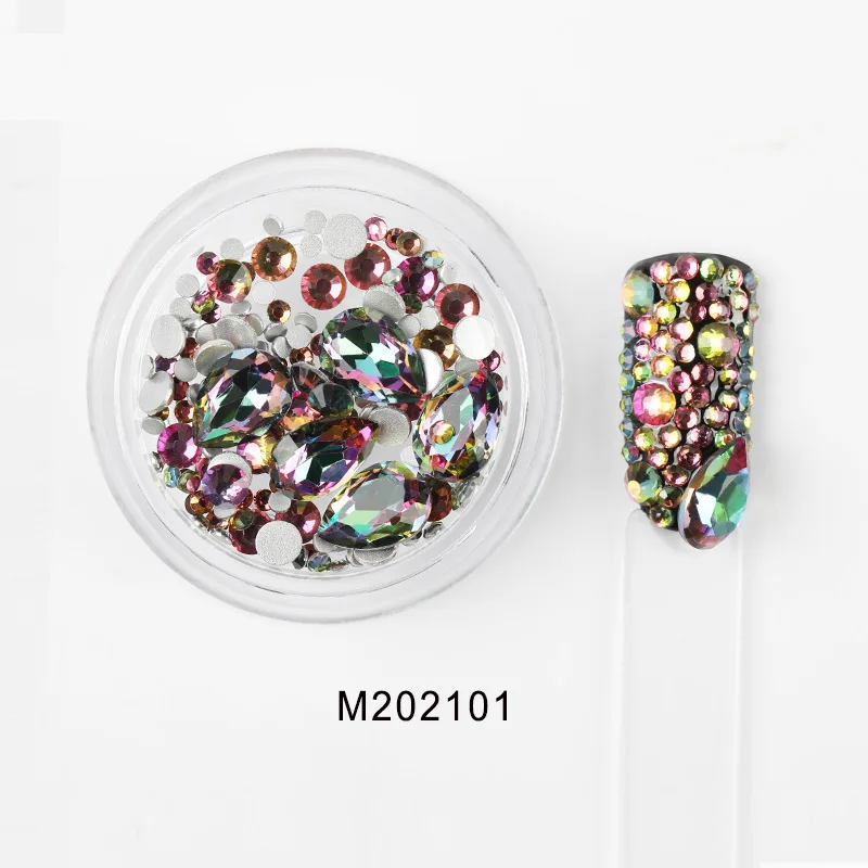 ROSALIND Стразы для украшения ногтей камень-хамелион смешанный цвет Маникюр украшения Стразы для ногтей аксессуары с кристаллами - Цвет: M202101