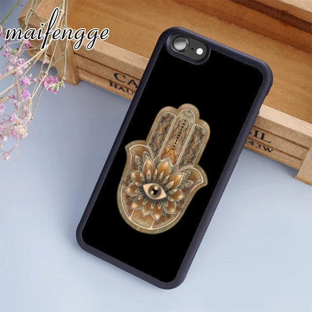 Maifengge Хамса защита от сглаза с рисунком хны для iPhone 11 12 Pro X XR XS MAX 5 6 7 8 Plus samsung s7 s8 s9