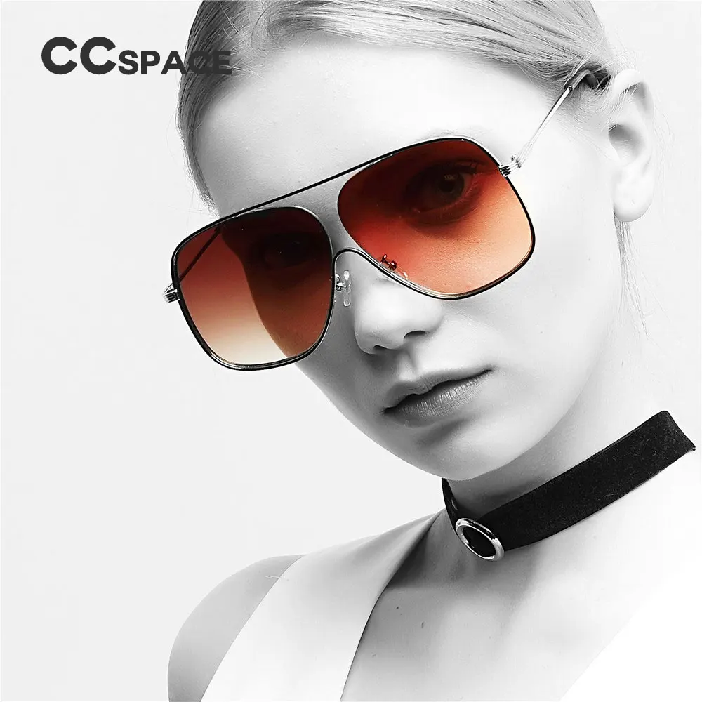 CCSPACE 47403 металлические Квадратные Солнцезащитные очки для мужчин и женщин