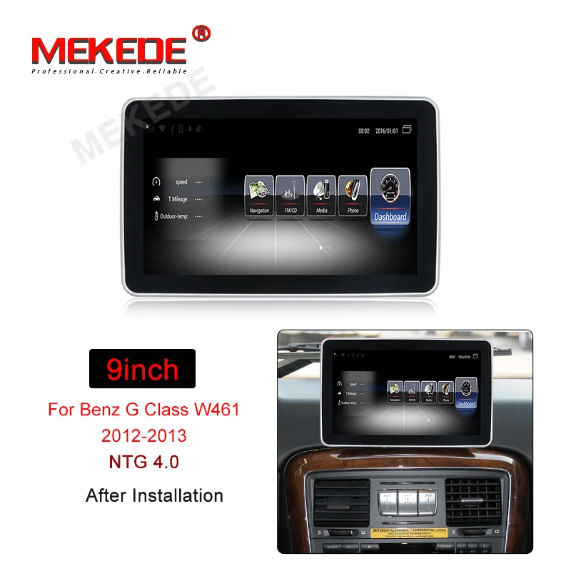 Mekede ANDROID автомобильный стерео gps Навигатор Радио для Mercedes Benz G Class W461 2012 2013 3 Гб ram 32 Гб rom 4G wifi BT - Цвет: 2012 2013 NTG 4.0