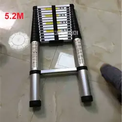 Nouvelle échelle d'extension 5.2 en alliage d'aluminium DLT A, échelle droite épaissie, échelle simple face pliante à 15 étapes 