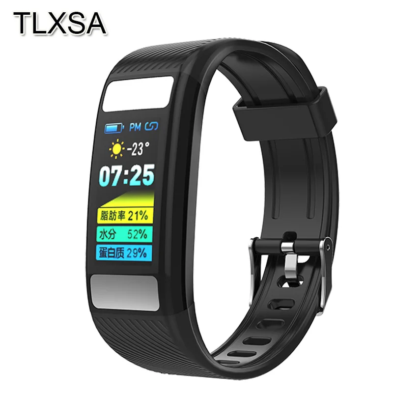 

New Smart Band Body Fat Detection Fitness Tracker Smart Wristband Heart Rate Sleep Monitor Fitness Bracelet For Android IOS