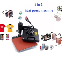 Цифровая термопереводная машина сублимация фото футболка печатная машина 8 в 1 кружка Кепка тарелка DX801
