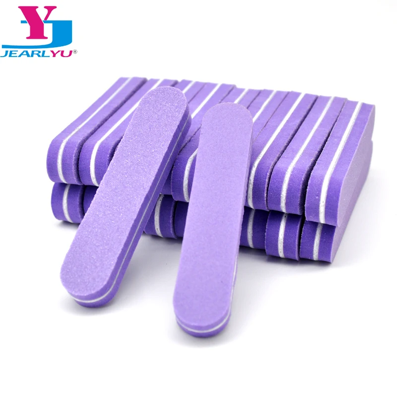 

20pcs/lot Purple Sponge Nails File Professional Nail Form Buffer Block Pedicure Pilnik Do Paznokci 180/240 Nail Polish Care Tool