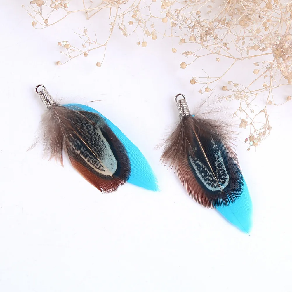 DoreenBeads натуральный черный белый оранжевый озеро синий красный перо DIY Подвески