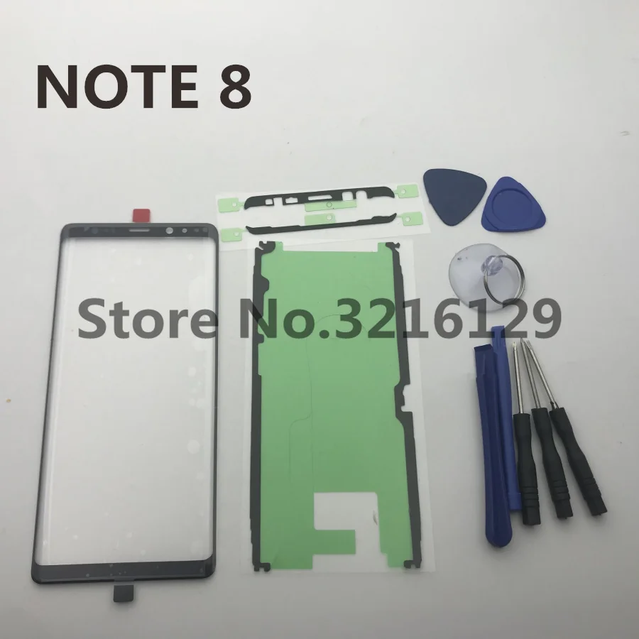 Дешево Оригинальный note8 новый передний Внешний стеклянный объектив сенсорный экран Замена для samsung Galaxy Note 8 N950 N950F S8 S9 NOTE9 + Инструменты для ремонта