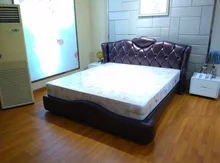 diamond button tufted contemporary genuine leather bed modern bedroom furniture made in China