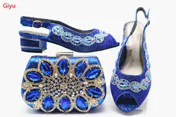 Doershow wonderfu; женская обувь и сумка в комплекте декорированный синий нигерийские туфли и сумка комплект итальянские туфли и сумка в комплекте