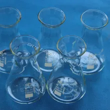 100 мл коническая колба, колба Erlenmeyer, с широким горлом, 5 шт./лот, боросиликатное стекло 3,3 Материал лабораторная стеклянная посуда
