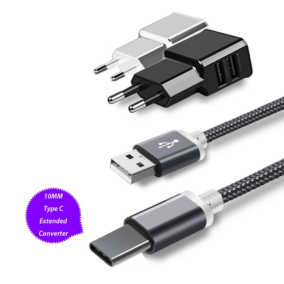 10mm Long Usb Type C Extended Connector Charging Cable For Blackview