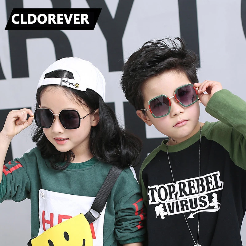 Fashion 2018 Kids Sunglasses Big Sun Glasses For Children Cute Brand