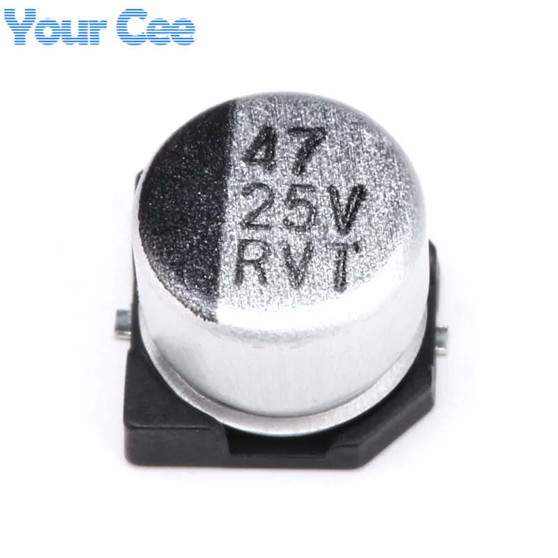 

50 pcs 25V 47UF SMD Aluminum Electrolytic Capacitors 6*5MM