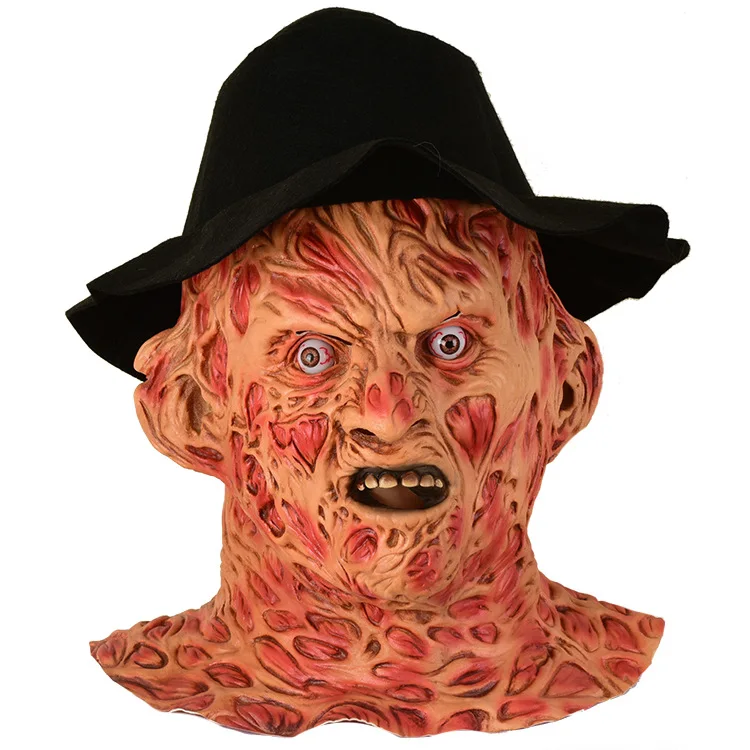 Freddy Krueger Cospla маска для взрослых страшный костюм ужасного призрака Хэллоуин маска необычный шлем праздничные вечерние поставки латексная