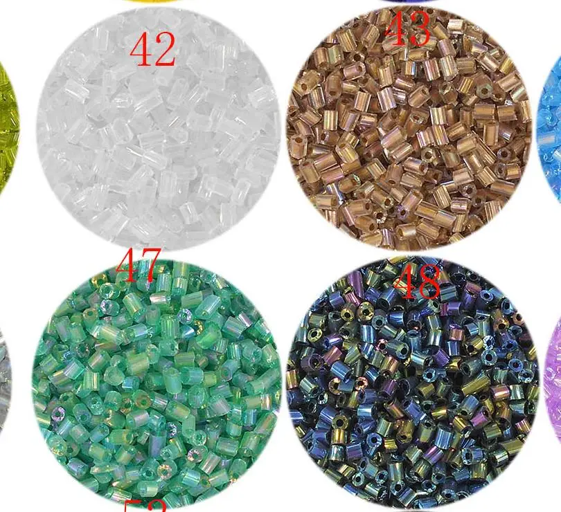 

Free Shipping 600PCS Jewelry Making DIY 2*3mm Czech Glass Tube Seed Spacer Beads tiny pendant beading glass tube beads